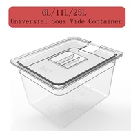 Sous Vide Container 6 11 25 quarts for anova Crystal Clear