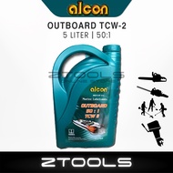Alcon 5L Minyak 2T Quality Outboard Marine Lubricants 2-Stroke 2T TCW-2 Engine Oil 5Liter / 5L（Made In UAE)