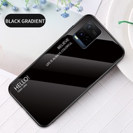 Casing For Vivo T1x T 1x VivoT1x V2143 Case Gradient Tempered Glass Case Back Cover