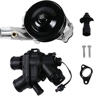 1Pcs Engine Water Pump, LR097165 Engine Water Coolant Pump w/Bolts Gaskets Connector, Thermostat Kit