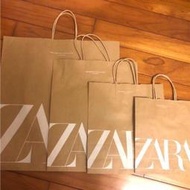 國外專櫃品牌紙袋~西班牙ZARA 紙袋/提袋/環保袋/購物袋/禮物袋