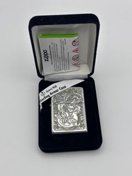 Zippo925純銀蚊版「招財貔貅」五面雕刻防風煤油盔甲加厚打火機禮物