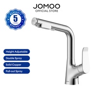 JOMOO Basin Sink Faucet Water Tap 360 Degree Swivel Basin Mixer Tap 2 Sprays Pull-out Hot And Cold Water Faucets