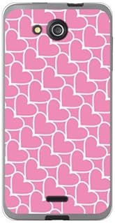 SECOND SKIN SKYDGU-TPCL-701-J066 Heart Stripe, Pink x White (Soft TPU Clear) / for DIGNO U 404KC/Sof