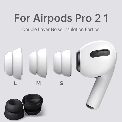 New Eartip For Apple Airpods Pro 2 Ear Tips Tip Airpod Replacement Double Layer Noise Insulation Sil