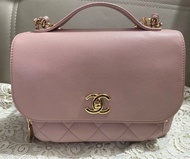 Chanel business affinity pink 郵差包 淺粉