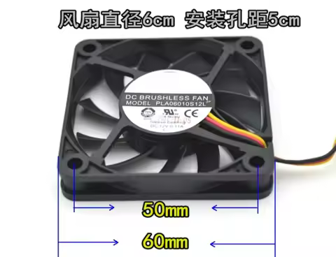 6010 DC Brushless Cooling Fan PLA06010S12L DC12V 0.11A 3Pin Sleeve Bearing Ultra Thin Fan For POWER 