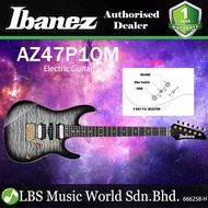 Ibanez AZ47P1QM American Basswood Top Electric Guitar with HSH Pickup and Ebony Fingerboard - Black 