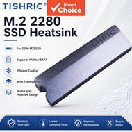 TISHRIC M.2 2280 SSD Cooler Heatsink with Thermal Silicone Pad Aluminum Alloy M.2 NVME SSD Radiator 