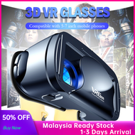 (3D VR Glasses+VR Remote Control Handle) 3D VR Glasses for Smartphones Virtual Reality Gaming Video