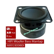 Speaker BASS 12W 2 Inch FullRange 12 Watt Woofer AV6F012 Part JBL 53mm