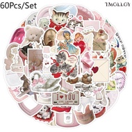 [T] 60Pcs/Set Coquette Stickers Waterproof Stickers Decal for Toys