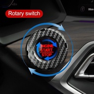 SWEETBB| Carbon Fiber Engine Start Stop Button Cover Rotary Switch Protective Ring Car