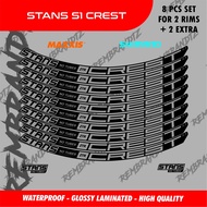 Bike rim decals set - Stans Crest S1 - 8 pcs - set for 2 rims ( for 26,27,29) rim basikal
