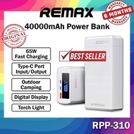 Remax RPP-310 40000mAh Powerbank 65W Fast Charging Powerbank Camping Power Bank Remax Powerbank l Or
