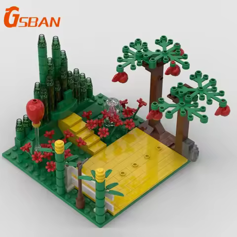 GSBAN Movie Wizardeds Emerald City Diorama Oz for Figures Building Blocks 255PCS MOC Toys for Gifts 