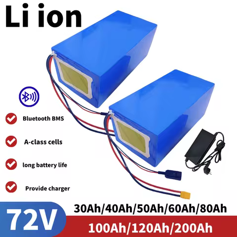 LP-NEW72V High Capacity Lithium Ion Battery 30Ah-200Ah for 1500W-10KW Electre - 48V 60Ah 72V 100Ah 8