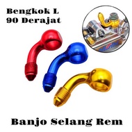 Banjo Brake Hose 90 Degree Bent L CNC Banjo Brake Hose