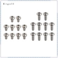 [Eigell] M3 Polished Titanium  screw Hex Allen Socket  Screws, Quantity of 10 Pieces, M3 x 6mm, M3 x