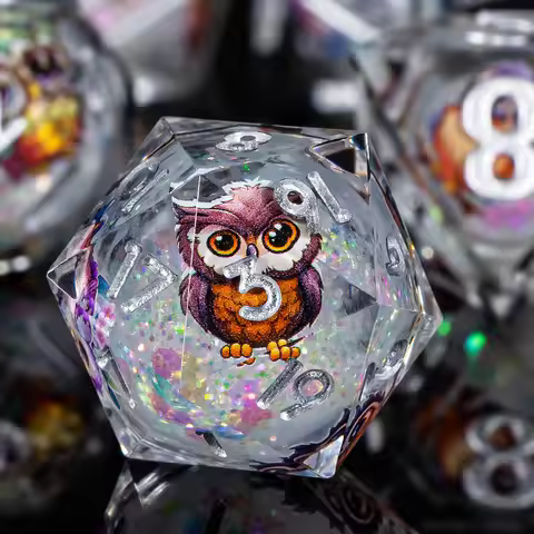 DND Resin Dice Set, Liquid Core Eagle D&D Dice, Cute Dungeon and Dragon Dice, Sharp Edge Role Playin