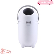 WUPEI47AD Diaper Trash Can, with Lid 15 L Waste Can, Portable Large Capacity Handle Silent Opening C