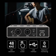 【QUT】-Professional Audio Mixer USB Audio Interface Sound Card DJ Equipment Recording Studio Electric