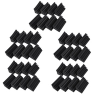 Black Soundproofing Insulation Bass Trap Acoustic Wall Foam Padding Studio Foam Tiles (40PCS, Black)