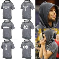 柯瑞Stephen Curry庫里短袖連帽T恤上衛衣NBA勇士隊Nike耐克愛迪達運動籃球衣服大學純棉T男532