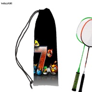 WALKIE Cartoon Cute Personalized Badminton Racket Cover Bag Soft Storage Bag Case Drawstring Pocket Portable Tennis Racket Protection