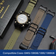 24mm Nylon Accessories Watch Strap Band  fits For G-shock GWG-100GB GWG-1000 GWG-1000GB