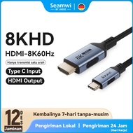 Seamwi USB Type C to HDMI 8K 60Hz Adapter Thunderbolt 3 Premium USB C Braided Nylon Cable / Type C t