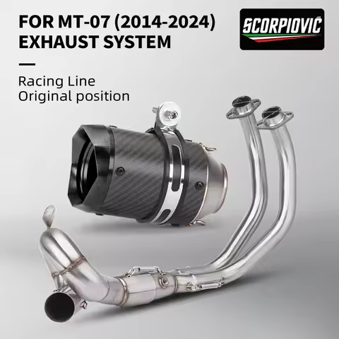 for MT-07 FZ-07 MT07 FZ07 2014 - 2024 Motorcycle high performance exhaust system