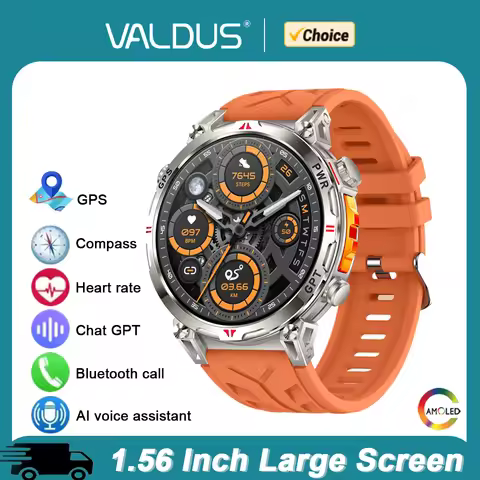 VALDUS AMOLED GPS VG55 Pro Smartwatch Man GPS Compass Chat GPT BT Call Long Battery Life 2026 New Sp