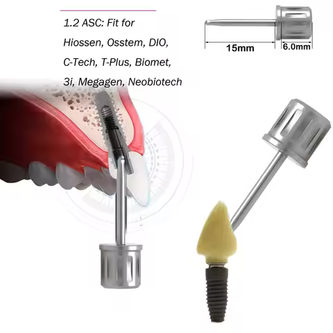 Dental Implant Abutment 1.2mm Angle Torque Screwdriver For Hiossen 0ss 3i Dio