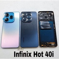TOMBOL Back Casing Housing Kesing BackDoor Rear Cover + Bezel Bezzel Infinix HOT 40i X6528B + Button