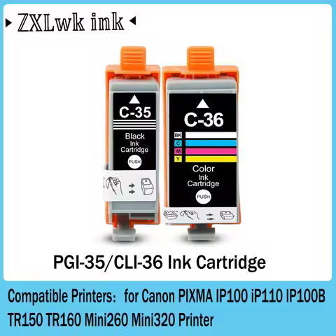 PGI-35 PGI35 CLI-36 CLI36 Ink Cartridge for Canon PIXMA IP100 iP110 IP100B TR150 TR160 TR160 Mini260