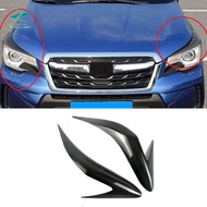 for Subaru Forester 2013-2018 Carbon Fiber Car Sticker Front Headlights Eyebrow Eyelid Trim Cover Ac