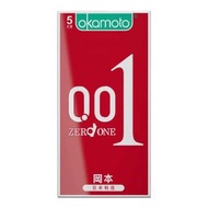 岡本（OKAMOTO）保險套 001 超薄潤滑 5 片 0.01mm 成人計生用品