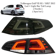 Volkswagen Golf Vll 5G / Mk7 2012 Led + Light Bar Tail Lamp ( Smoke )