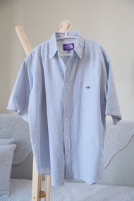 The North Face Purple Label / 日本限定TNF紫標 / Stripe OX B.D. Big H/S Shirt / 短袖襯衫