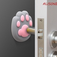 ALISOND1 2Pc Door Crash Pad, Wall Protector Cat Claw Door Handle Bumper, Cute Anti-collision Silicone Guard Door Stopper Refrigerator