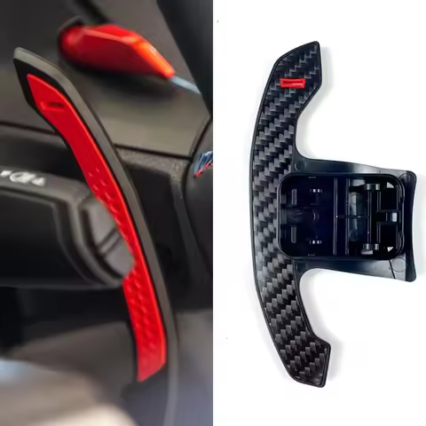 For BMW 1 2 3 4 5 6 7 8 Series F40 M135i F44 G42 G20 Red Carbon Paddle Shifters Steering Wheel Exten