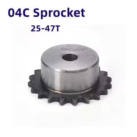04c Chain Sprocket 25/26/27/28/30/32/33/34/35/36/37/38/40/45/46/47 Teeth Pitch 6.35mm 45# Steel Indu