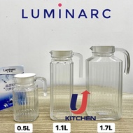 Luminarc Drinking Glass Serving Jug / Cold & Warm Water Tea Beverage Drink Jug Fridge Jug Water Jug 