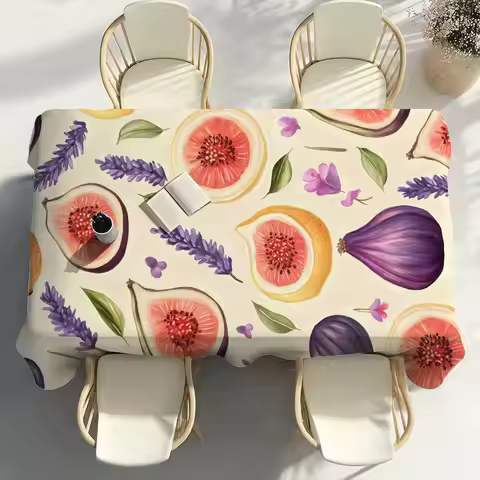Super Sweet Fig Fruit Table Cloth Home Party Picnic Dining Room Kitchen Patios Stain-Proof Polyester