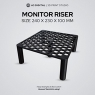 LAYAR 3D Print Riser Monitor – Minimalist & Sturdy Screen Mount | Size 240 x 230 x 100 mm