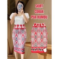 SLIM-FIT SKIRT BORNEO CORAK PUA KUMBU/TERABAI(PENCIL SKIRT)