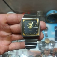 Đồng hồ seiko 5 automatic zin cổ xưa lịch bấm 7009A mặt đen xanh thủy