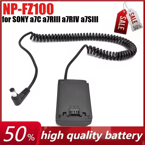 NP-FZ100 Dummy Battery for SONY A7C A7RIII A7RIV A7SIII A7IV A9 A9II A9III A1 A6600 A6700 FX30 Camer