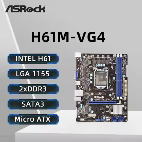 ASUS H61 Motherboard LGA 1155 Support i7-3770K 2600S i5-3570K 3470 2500T i3-3250T 3240 CPU DDR3 RAM 